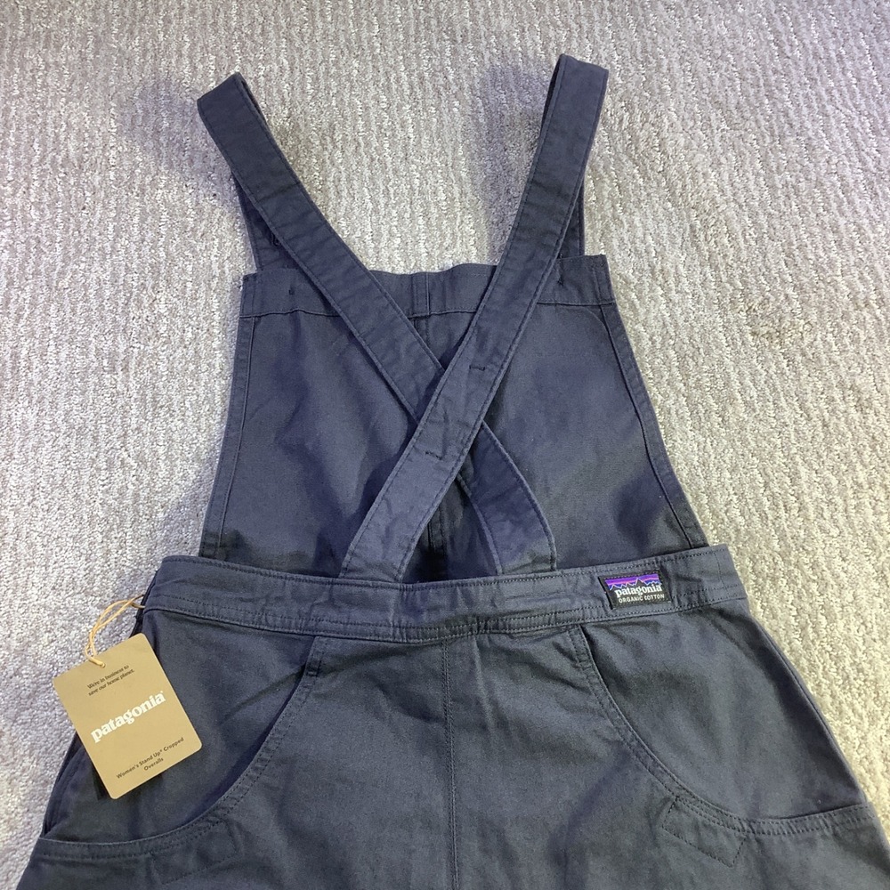 Patagonia Womens Stand Up Cropped Overalls Smolder Blue Size 4 NWT - Picture 5 of 13